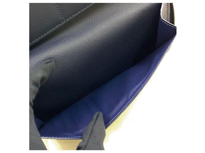 Portafoglio lungo Zippy Louis Vuitton in pelle blu - vista 10