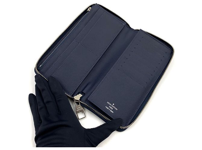 Portafoglio lungo Zippy Louis Vuitton in pelle blu - vista 3