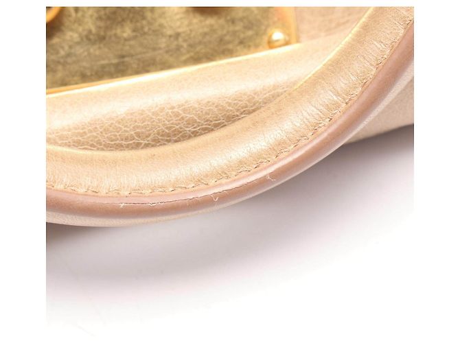 Borsa a 2 vie in pelle Miu Miu Marrone Beige - vista 6