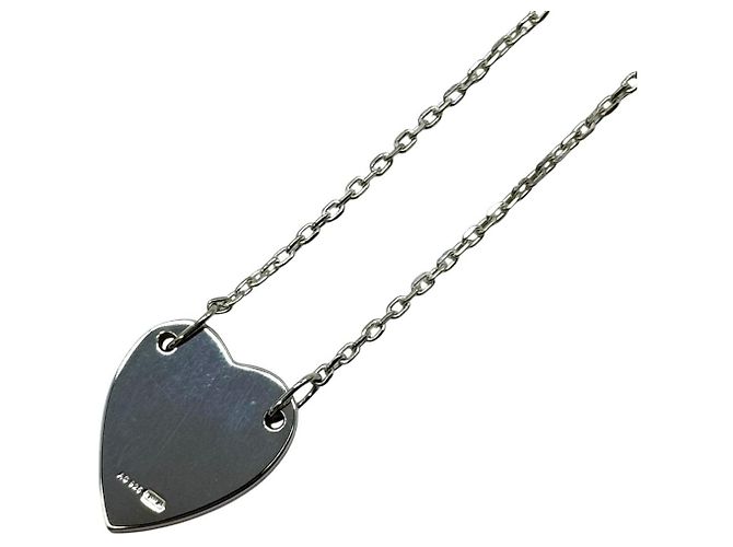 Collana Cuore Gucci Trademark in Argento 925 Metallico - vista 3