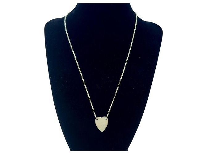 Collana Cuore Gucci Trademark in Argento 925 Metallico - vista 6