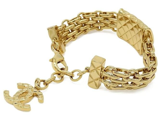 Bracciale Chanel Matelasse Coco Mark D'oro Metallico - vista 2