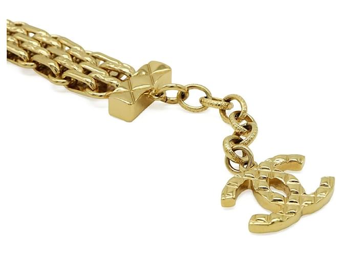 Bracciale Chanel Matelasse Coco Mark D'oro Metallico - vista 5