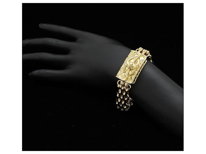 Bracciale Chanel Matelasse Coco Mark D'oro Metallico - vista 6