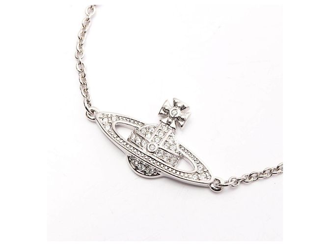 Bracciale MINI BAS RELIEF in acciaio inossidabile Vivienne Westwood Argento Metallico - vista 2