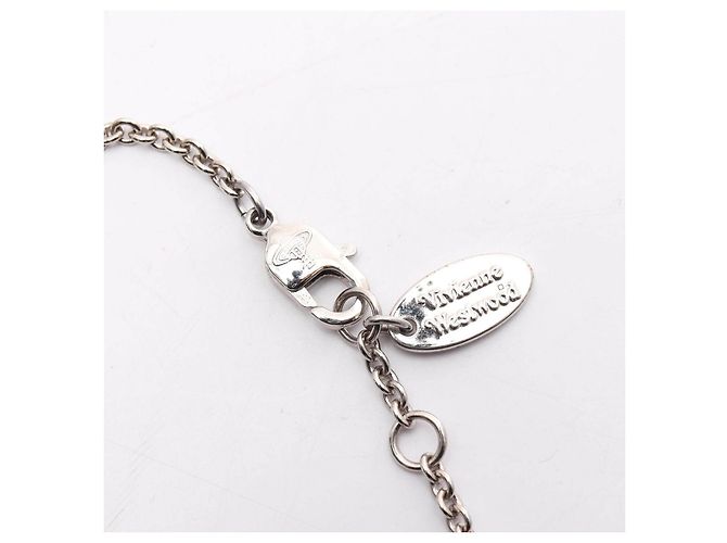Bracciale MINI BAS RELIEF in acciaio inossidabile Vivienne Westwood Argento Metallico - vista 4