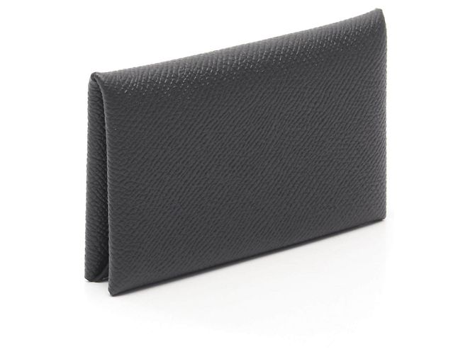 Hermès Monedero Calvi de piel de becerro Hermes Negro - vista 2