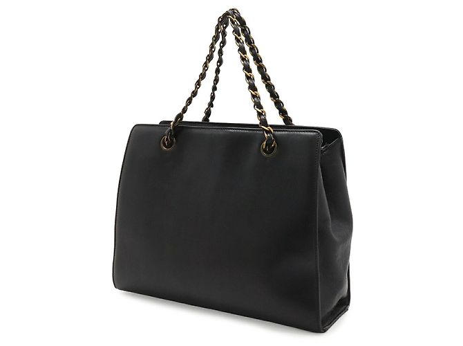 Chanel Leder-Tote-Bag Schwarz - Ansicht 2