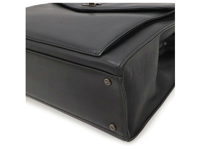 Chanel Leder-Tote-Bag Schwarz - Ansicht 3