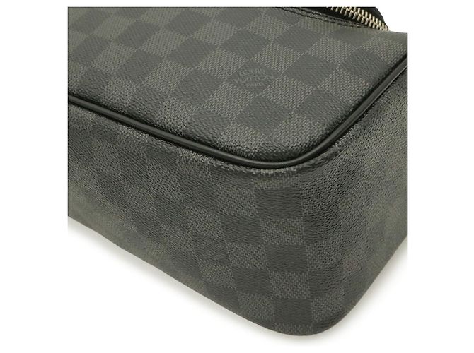 Pochette da viaggio Louis Vuitton Damier Graphite Nero - vista 3