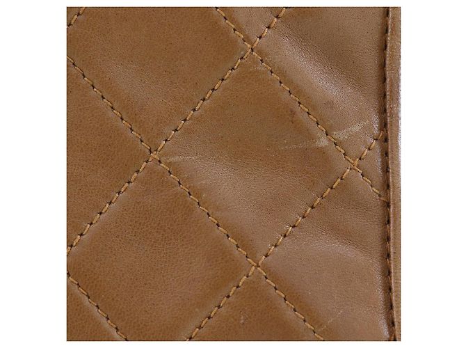Bolso Chanel Matelasse de piel de cordero Castaño Dorado - vista 8