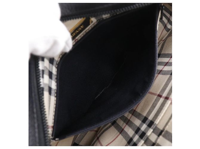 Borsa a mano in pelle granulata Burberry Nero - vista 10