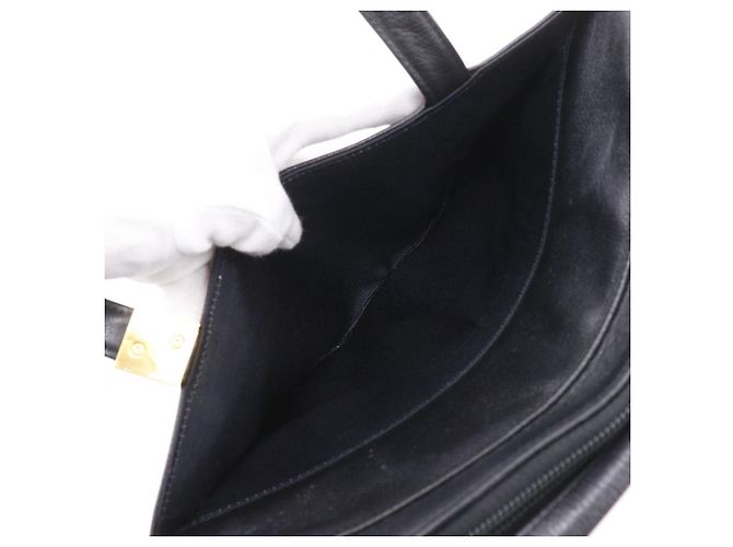 Borsa a mano in pelle granulata Burberry Nero - vista 13