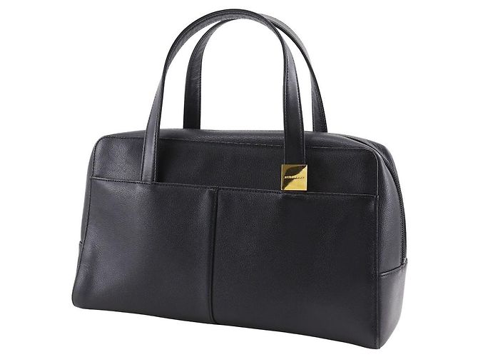 Borsa a mano in pelle granulata Burberry Nero - vista 2