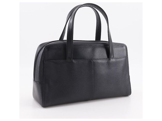 Borsa a mano in pelle granulata Burberry Nero - vista 3