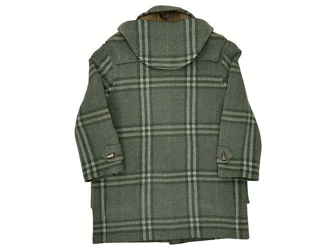 Abrigo de lana Burberry Verde Caqui - vista 3
