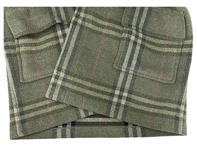 Abrigo de lana Burberry Verde Caqui - vista 6