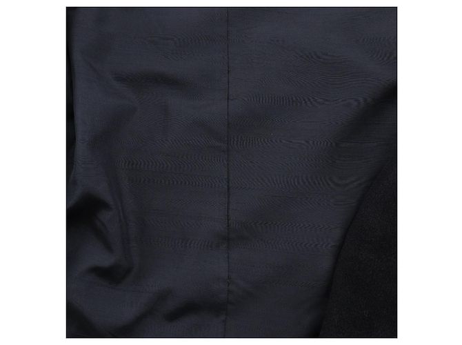 Balenciaga No Collar Long Coat Black - view 7