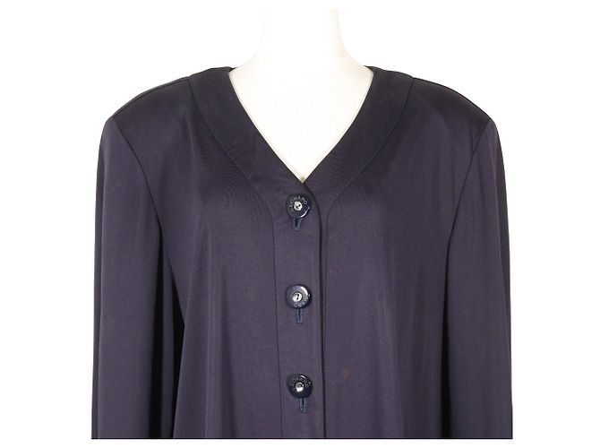 Autre Marque LEONARD Cardigan aus Acetat und Polyester Blau Marineblau - Ansicht 2