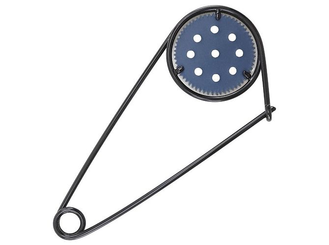 Charm in pelle e metallo Mechanopin Loewe Nero Blu - vista 2