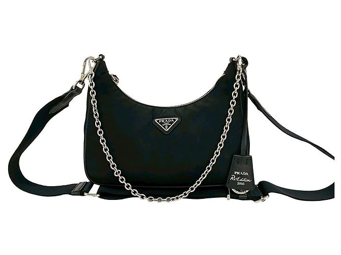 Borsa a tracolla 2way in nylon Tessuto Prada Nero - vista 2