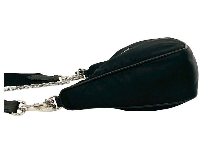 Borsa a tracolla 2way in nylon Tessuto Prada Nero - vista 6