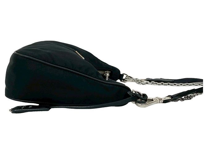 Borsa a tracolla 2way in nylon Tessuto Prada Nero - vista 7
