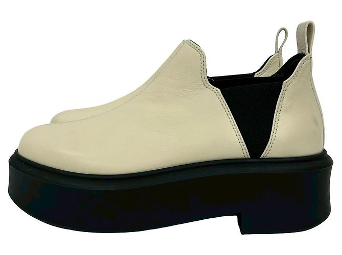 THE ROW Lederstiefel Schwarz Weiß - Ansicht 2