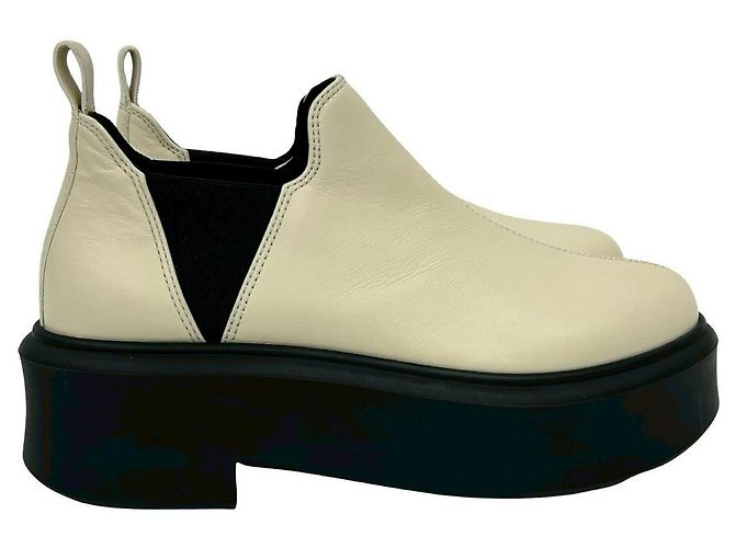 THE ROW Lederstiefel Schwarz Weiß - Ansicht 3