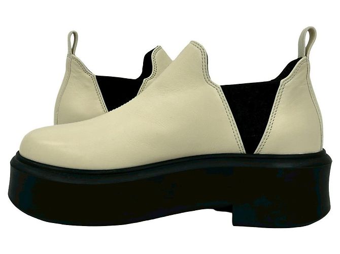 THE ROW Lederstiefel Schwarz Weiß - Ansicht 4