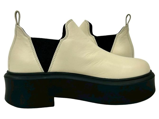 THE ROW Lederstiefel Schwarz Weiß - Ansicht 5