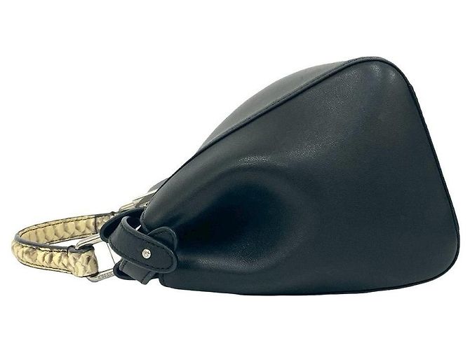 Bolsa 2way de couro de python Fendi Peekaboo Preto - vista 6