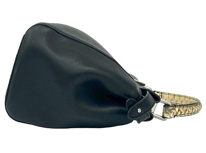 Bolsa 2way de couro de python Fendi Peekaboo Preto - vista 7