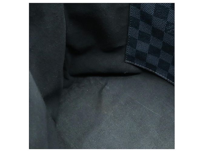 Borsa tote Louis Vuitton Cabas Voyage Damier Cobalt 2way Nero Blu - vista 8