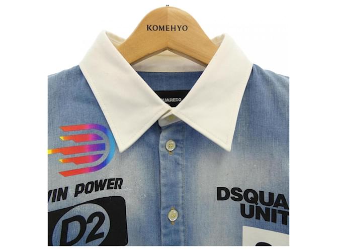 Autre Marque Camicia Dsquared2 Blu - vista 5