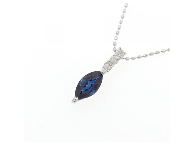 Autre Marque Collana in zaffiro e diamanti Au750 Blu - vista 3