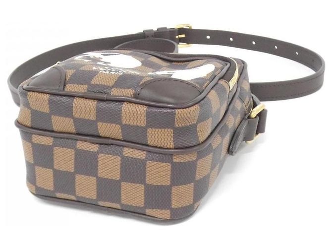 Borsa a tracolla Louis Vuitton Damier Friendship Amazon Marrone - vista 3