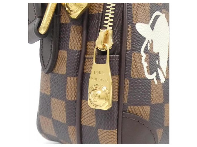 Borsa a tracolla Louis Vuitton Damier Friendship Amazon Marrone - vista 4