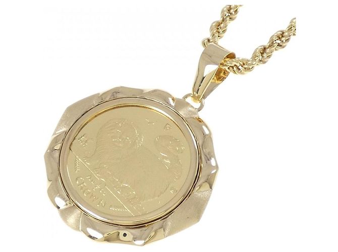 Autre Marque Collana con moneta Au750 D'oro - vista 4