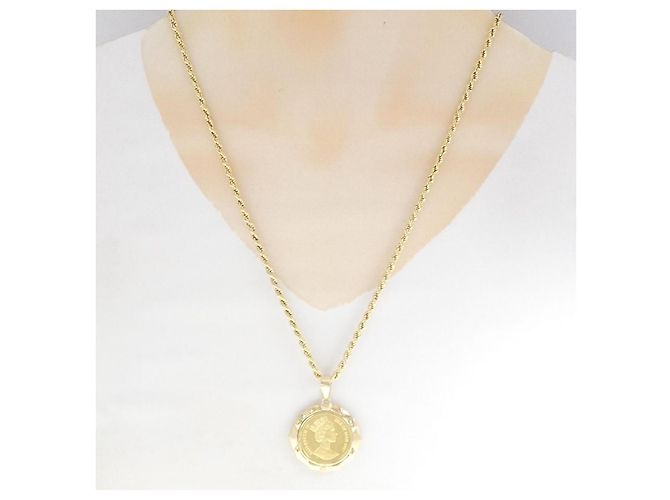 Autre Marque Collana con moneta Au750 D'oro - vista 6