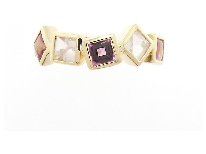 Autre Marque Luviada Au750 Topas-Quarz-Ring Golden - Ansicht 2