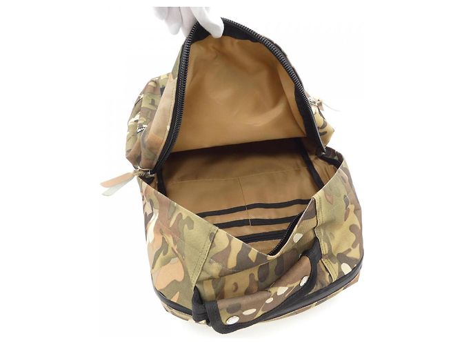 Autre Marque INDISPENSABLE Nylon Rucksack Braun Grün - Ansicht 6