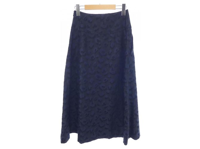 Autre Marque Falda Aliquam Negro Estampado de leopardo Azul marino - vista 2