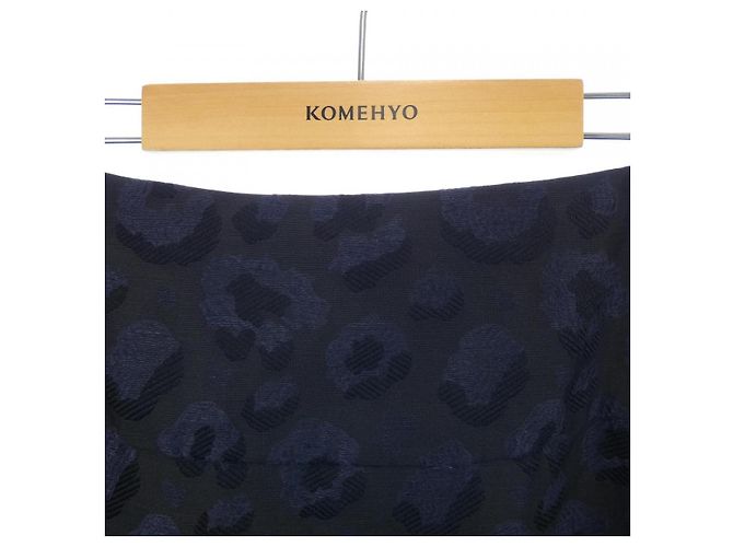 Autre Marque Falda Aliquam Negro Estampado de leopardo Azul marino - vista 5