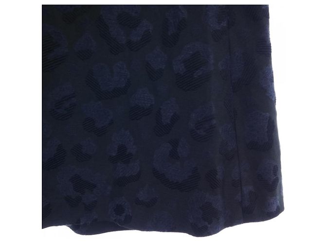 Autre Marque Falda Aliquam Negro Estampado de leopardo Azul marino - vista 6