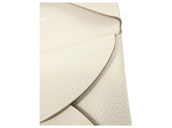 Hermès Monedero de cuero Hermes Calvi Duo Blanco - vista 3