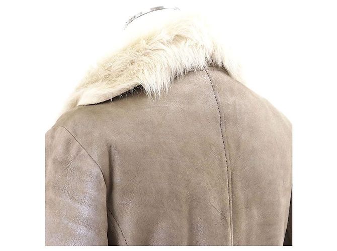 Autre Marque Abrigo de shearling NORTH BEACH Castaño - vista 12