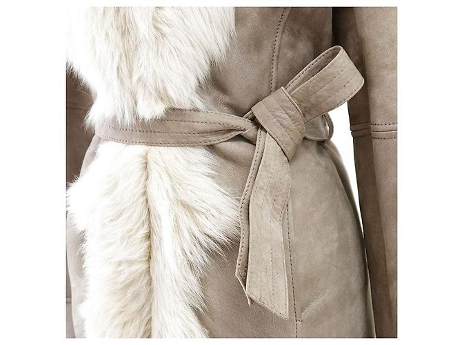Autre Marque Abrigo de shearling NORTH BEACH Castaño - vista 3