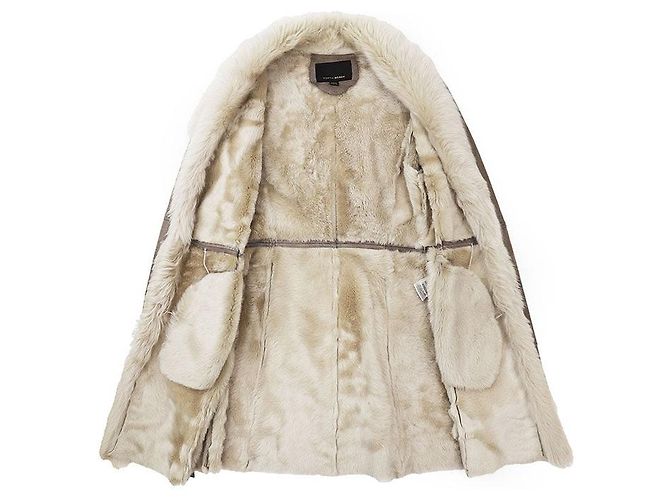 Autre Marque Abrigo de shearling NORTH BEACH Castaño - vista 9