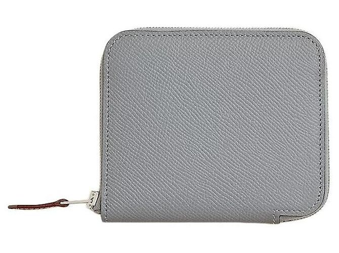 Hermès Silk Compact Wallet Gray Orange - view 2